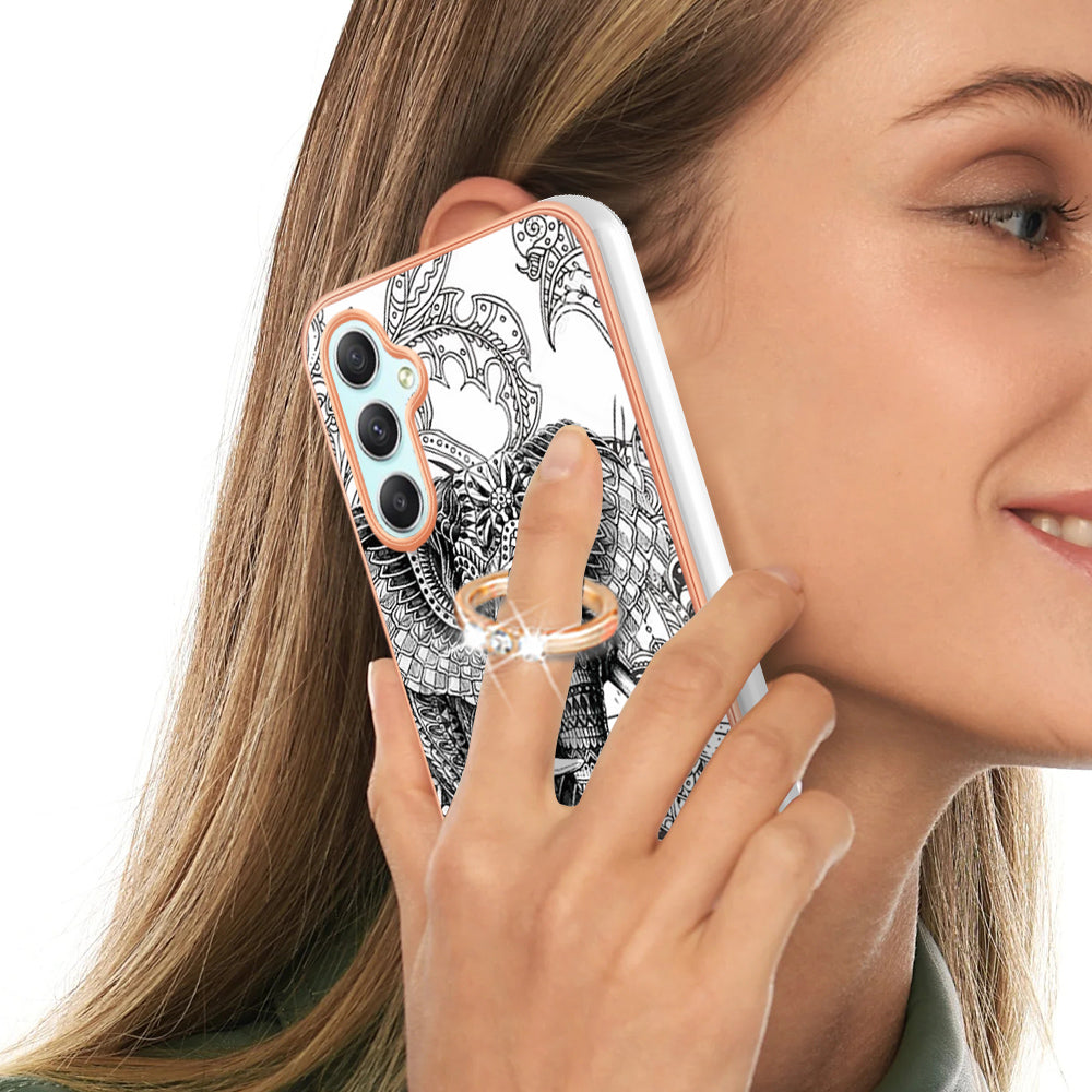 YB IMD Series-20 Style D for Samsung Galaxy A25 5G A24 4G Kickstand Phone Case IMD Pattern Electroplating 2.0mm TPU Cover YB IMD Series-20 Style D for Samsung Galaxy A25 5G A24 4G Kickstand Phone Case IMD Pattern Electroplating 2.0mm TPU Cover